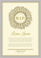 Sunflower RIP Funeral Invitation Template
