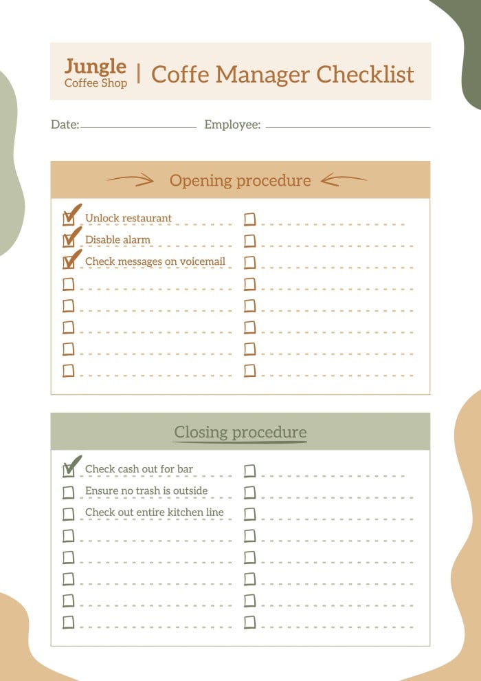 Checklists templates to desing online