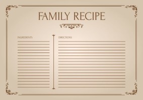 Vintage Old Family Recipe Template