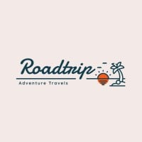 Linear Duotone Roadtrip Adventure Travels Logo Template
