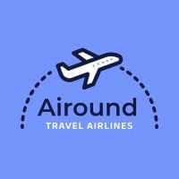 Simple Doodle Airound Travel Airlines Logo Template