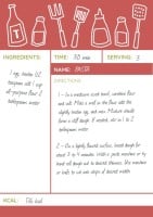 Linear Hand-drawn Sketches Pasta Recipe Template