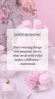 Aesthetic  Pink Good Morning Instagram Story Template