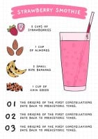 Colorful Hand-drawn Smoothie Recipe Template
