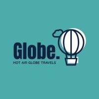 Doodle Linear Hot Air Globe Travels Logo Template
