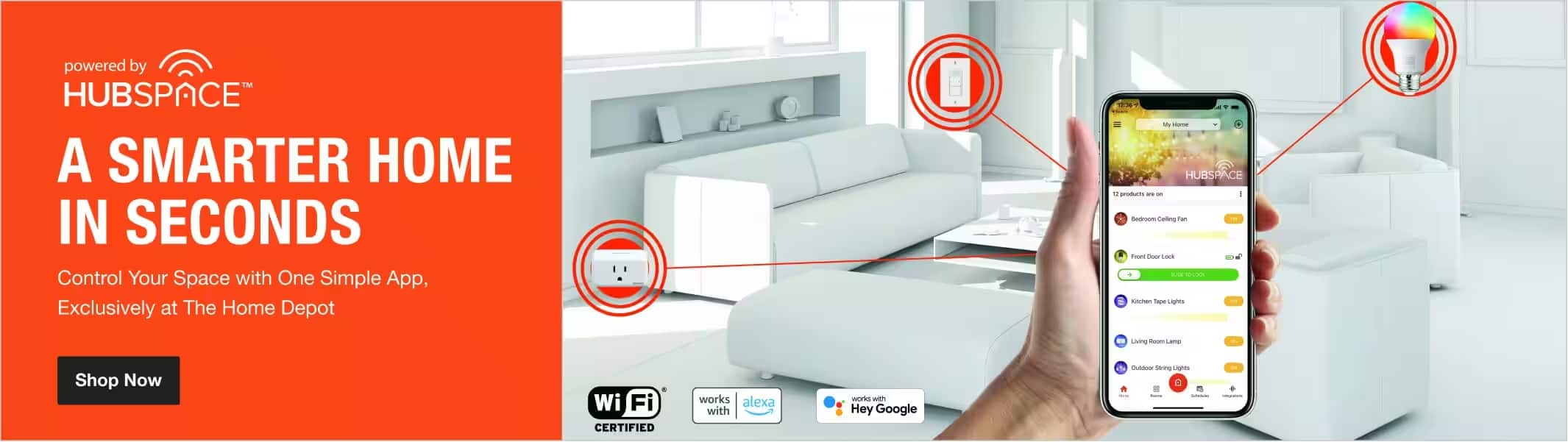 A Smarter Home in Seconds. Control Your Space with One Simple App. Exclusively at The Home Depot. Shop Now