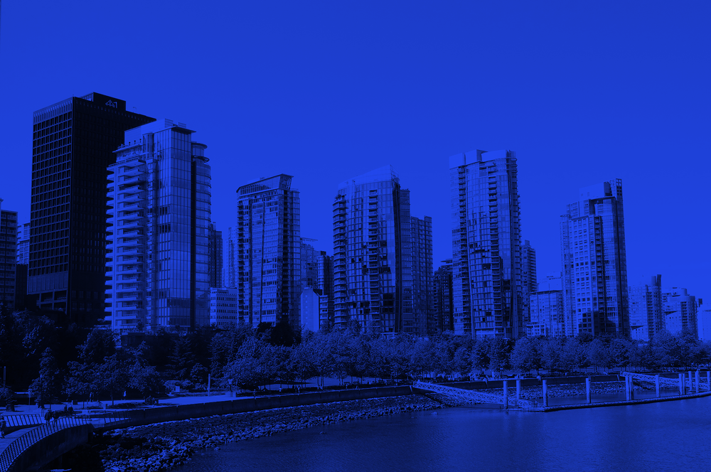 background image of Vancouver skyline