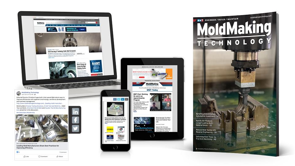 Collection of MoldMaking Technology media on various mediums. 
