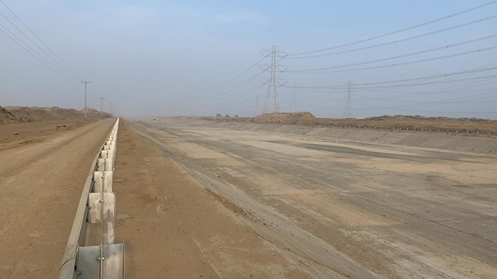 completed GFRP-reinforced concrete flood channel in Jizan