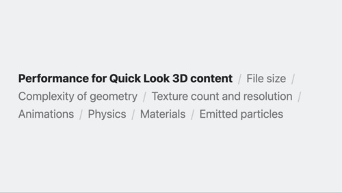 Create 3D models for Quick Look spatial experiences 