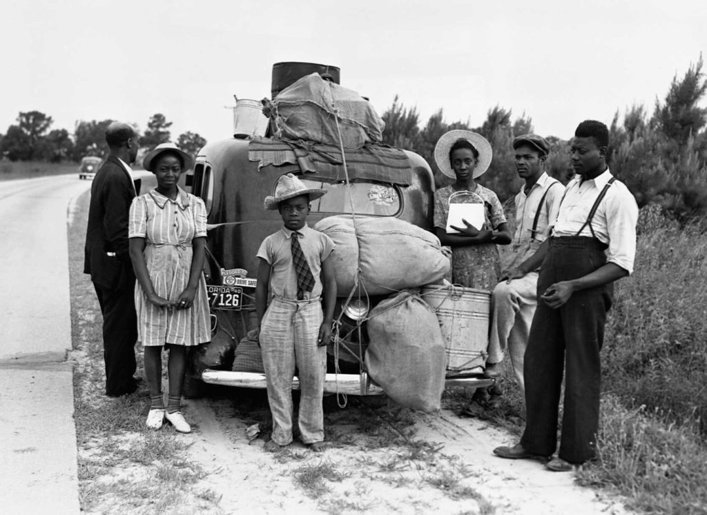 Black workers leave Florida for New Jersey in July 1940