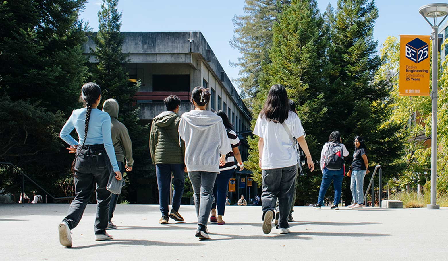 students walking on Baskin campus