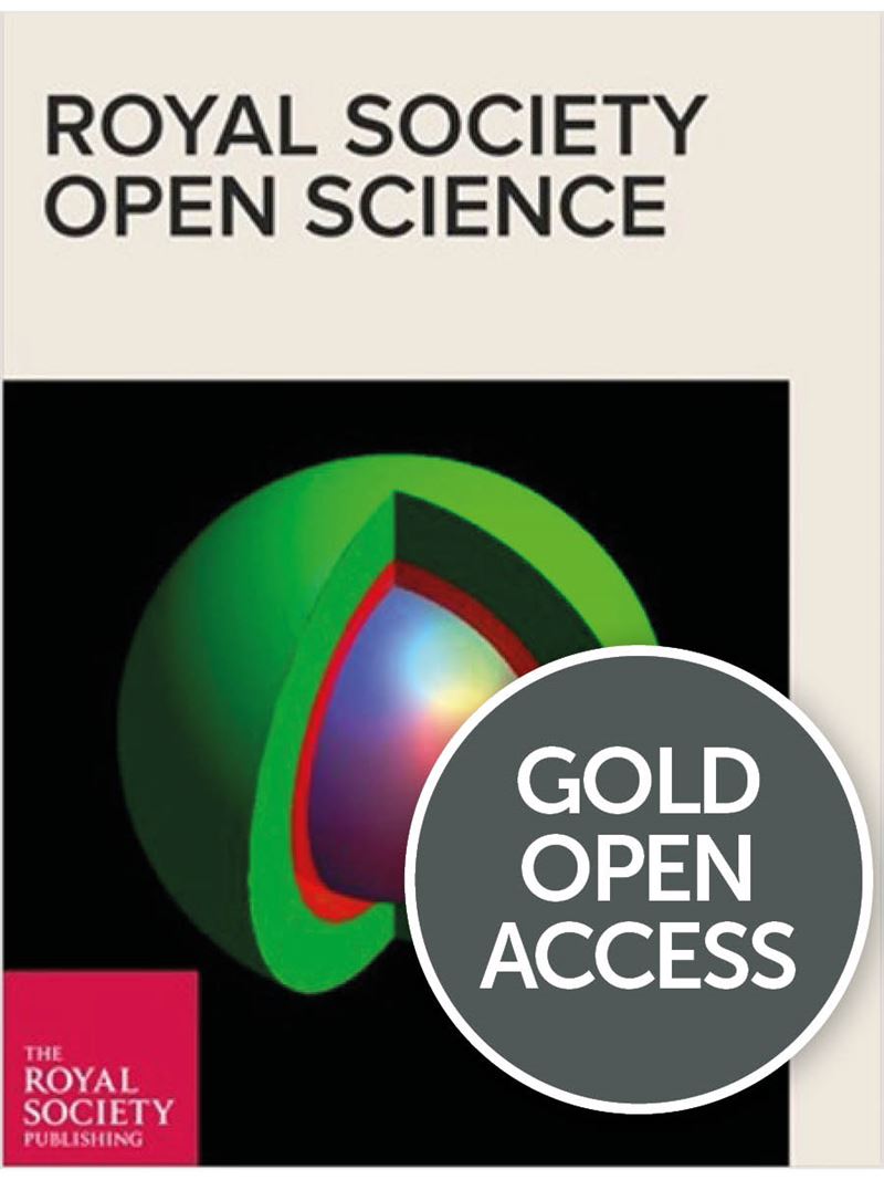 Royal Society Open Science journal front cover