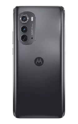 Vista trasera del Motorola edge 2022 gris mineral