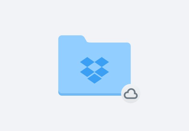 A Dropbox file with a cloud icon