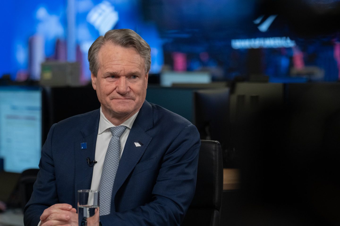 Bank of America CEO Brian Moynihan during a Bloomberg Television interview in New York, US, on Tuesday, March 19, 2024.