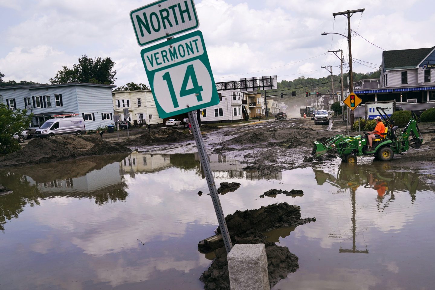 flooded Vermont street