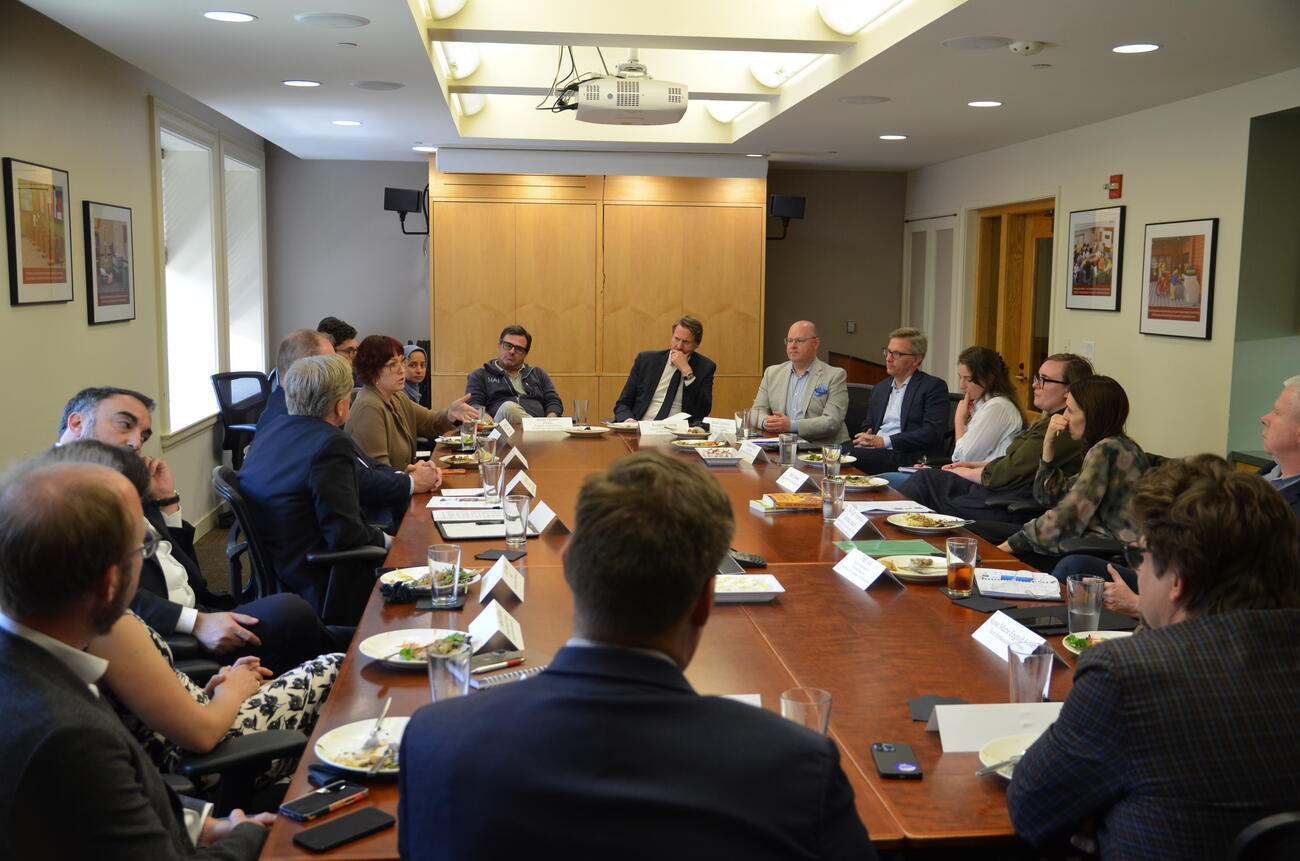 Scholars and experts from across Stanford joined a roundtable on technology regulation with a delegation from the Christchurch Call led by former prime minister of New Zealand Jacinda Ardern