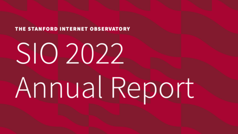 text SIO 2022 Annual Report on a red patterned background