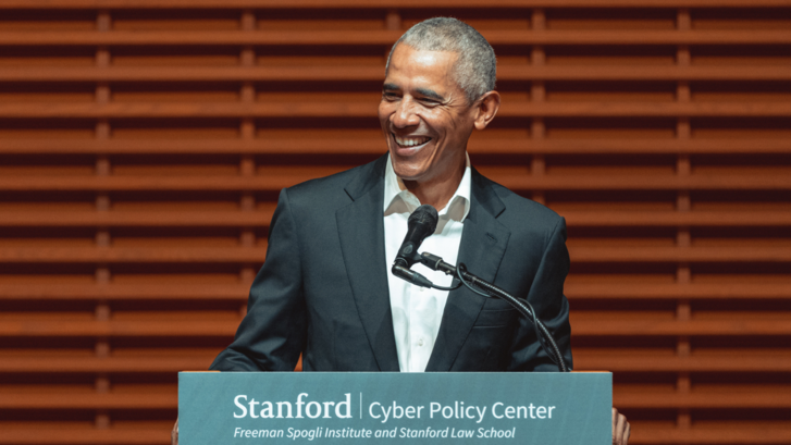 President Barack Obama at the “Challenges to Democracy in the Digital Information Realm" conference.
