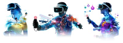 igrači koji nose PS VR komplet za glavu