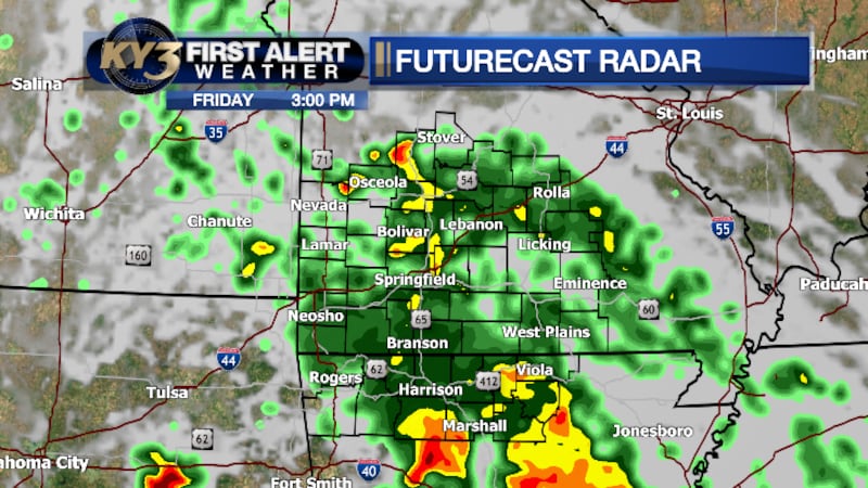 Periods of moderate to heavy rain are possible.