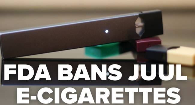 F.D.A. Orders Juul to Stop Selling E-Cigarettes
