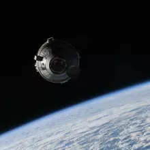 Starliner approaching the International Space Station
