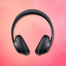 bose 700 headphones against a pink background 