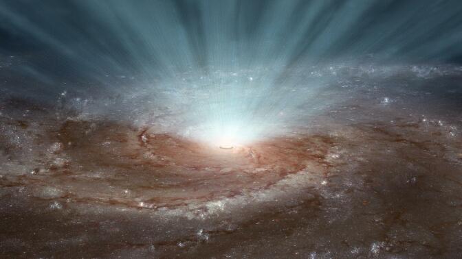NASA artist depicting a supermassive black hole