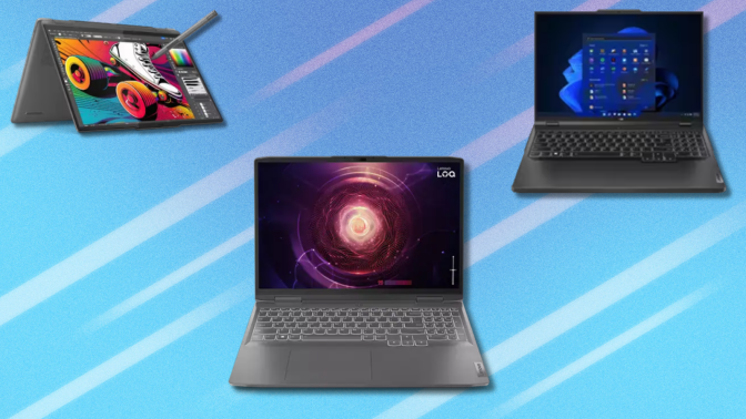Laptops on colorful abstract background