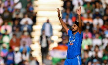 India bowler Arshdeep Singh celebrates