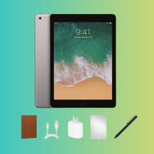 iPad with accessories.