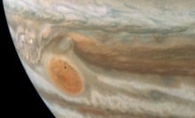Amalthea orbiting Jupiter