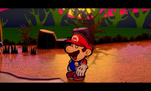Screenshot of "Paper Mario: The Thousand-Year Door" remake on Switch