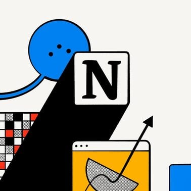 graphic of notion app and logo