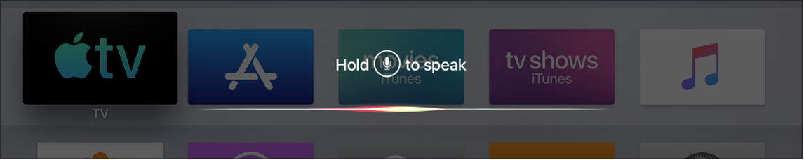 Home screen showing Siri prompt