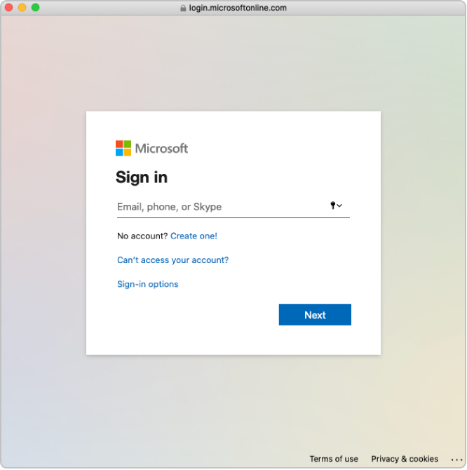 La ventana de inicio de sesión de Microsoft Entra ID sobre la ventana de Apple School Manager.