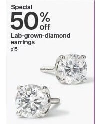 50% off Lab-grown diamond earrings