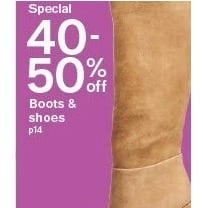 40-50% Off boots & shoes