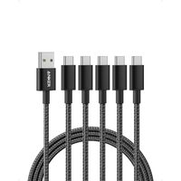 $15 Anker 6' USB C Cable 5-Pack + Free Prime Shipping