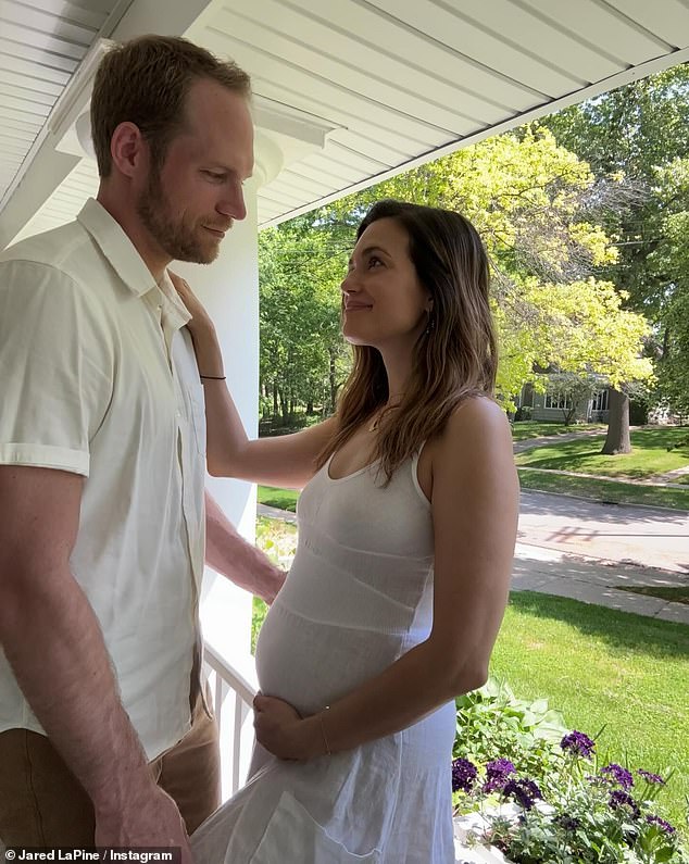 The Chicago Med alum - who became engaged last year - added a short note to her post that read: 'Baby girl arriving this November'