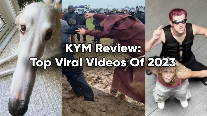 Three examples of viral videos that were prominent in 2023.