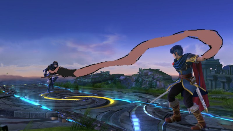 Jokes about MArth from super smash brothers' grab range