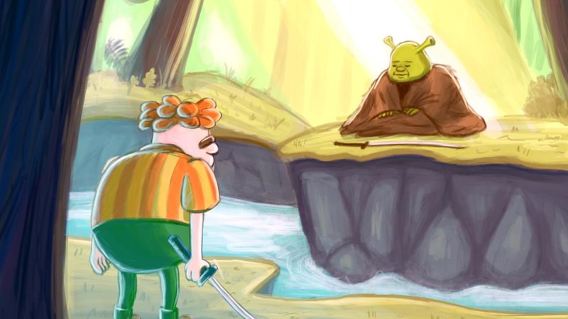 Carl Finds Shrek In The Forest