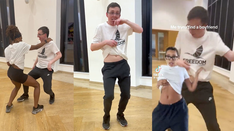 Nerdy White Boy Dancing To Nasty viral video and meme.