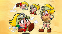 Goombella is a character that appears in the video game Paper Mario: The Thousand Year Door (TTYD). Goombella is a female Goomba, a species best known for their loyalty to Bowser. However, Goombella acts as Mario's first ally in TTYD, using her knowledge as an archaeology student to help him on his quest in the game. Online, Goombella has gathered a fan following, with people making fan art and memes reinterpreting her in different art styles.