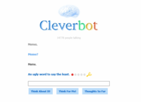 Cleverbot 54778 people talking Memes Meme? Meme An ugly word to say the least. Think About It! Think For Me! Thoughts So Far