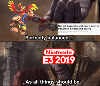 Not all Pokémon will carry over to Pokémon Sword and Shield Developers confirm that only Pokémon from the Galar region Pokédex will appear By Cass Marshall Jun 11, 2019, 2245pm EDT Perfectly balanced... Nintendo R E3 2019 ...As all things should be
