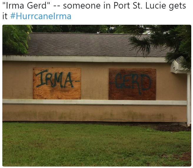 "Irma Gerd" - - someone in Port St. Lucie gets it #Hurrcanelrma